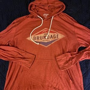 Burnt orange t-shirt hoodie sz. M